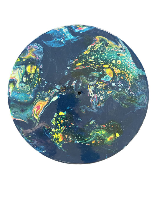 "Dissolving Abstract Horizons" Vinyl Record Pour