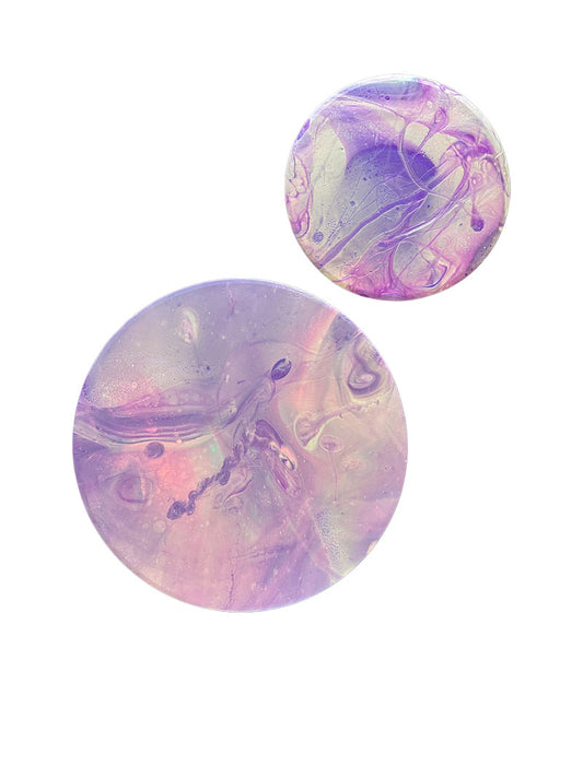 "Double Serene Swirl" Acrylic Mirror Art 2 Piece Set