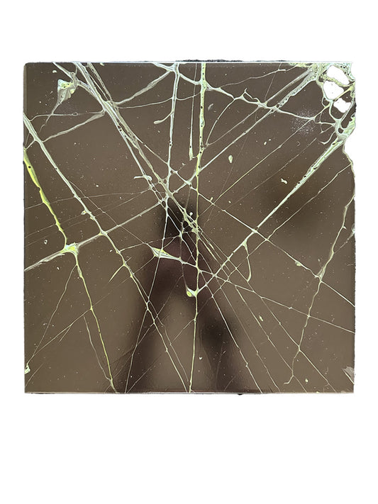 "Intersecting Reality Shift" Square Mirror Art