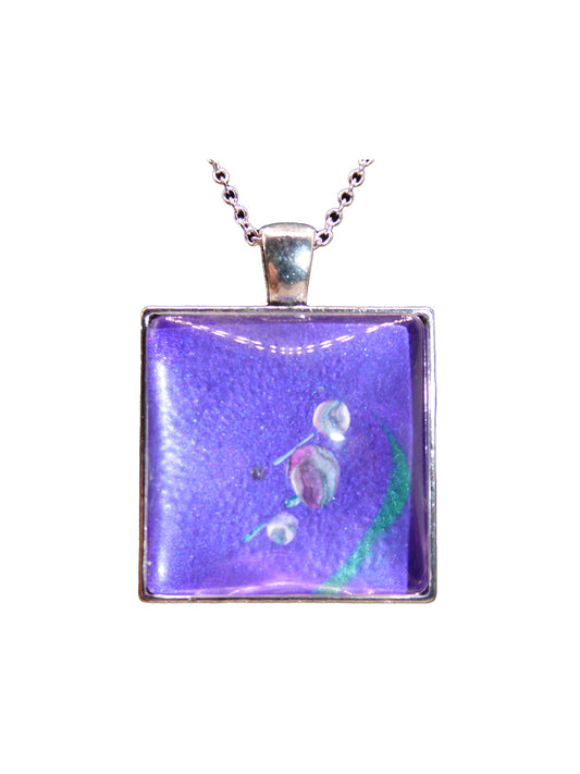 "Luxurious Texture" Paint Pour Necklace Pendant